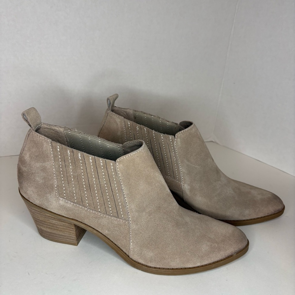 Dolce Vita Taupe Suede Ankle Booties